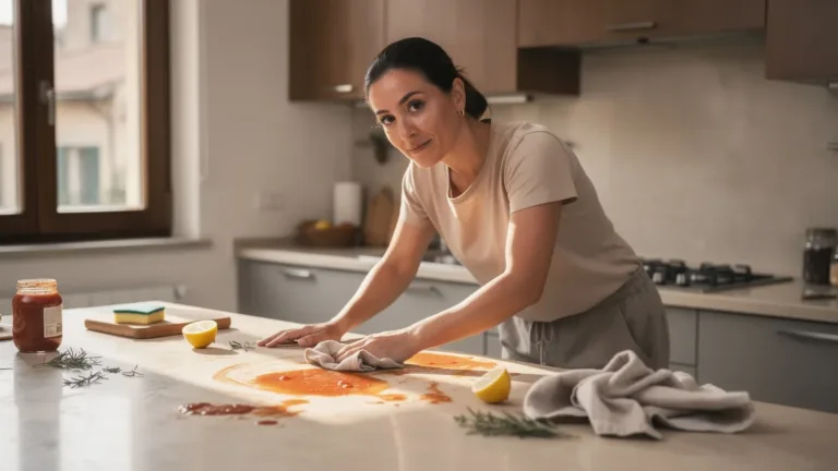 Come eliminare le macchie di pomodoro dal top della cucina che non vanno via