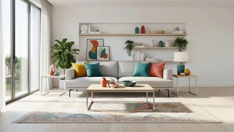 Come trasformare il soggiorno con pochi dettagli colorati