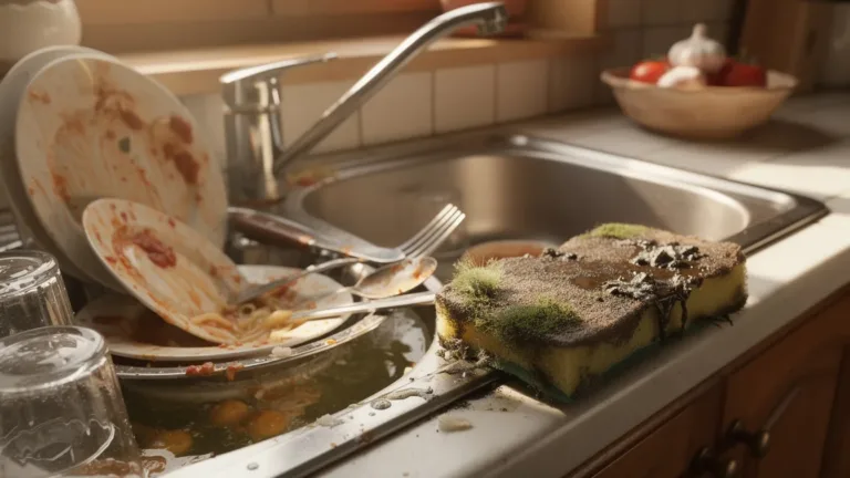 Cosa succede se non cambi spesso la spugna dei piatti?