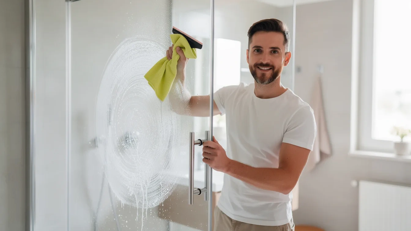 Il box doccia ha sempre aloni bianchi? Il segreto è asciugarlo con questo movimento